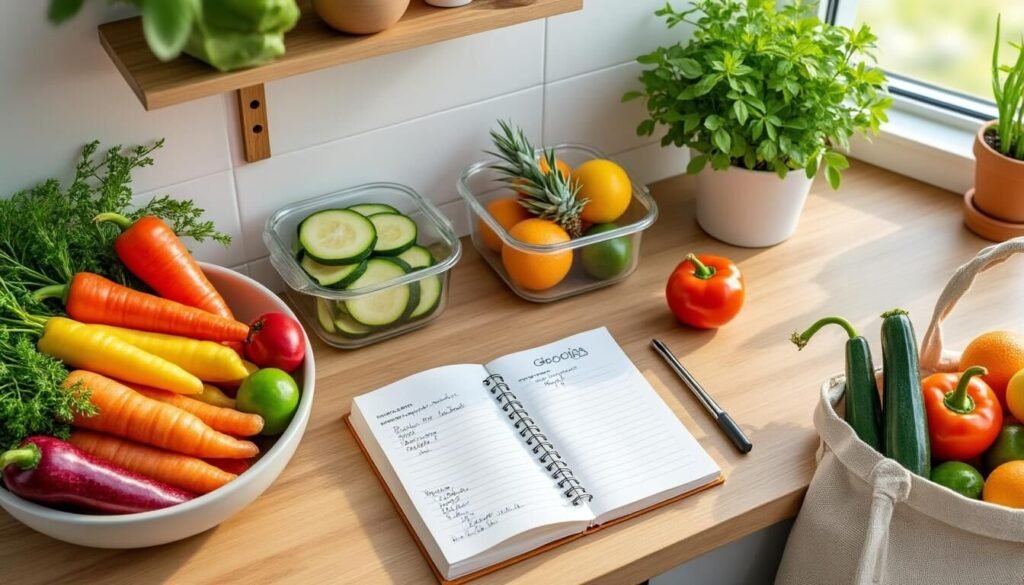 Découvrez comment organiser vos courses avec un menu hebdomadaire facile à suivre, conçu pour éviter le gaspillage alimentaire et économiser du temps et de l'argent.